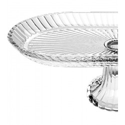 Prato Oval Com Pé 28cm Comprimento Por 14cm De Largura Em Vidro